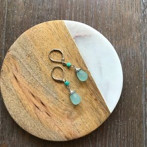 Light Seafoam Green Color Drop Earrings